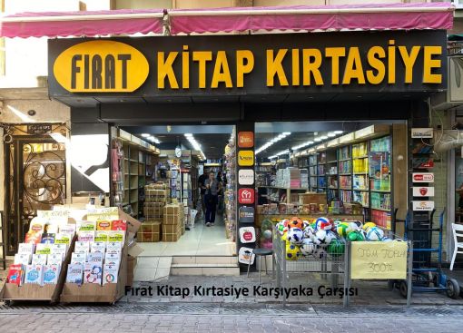  Fırat Kitabevi Kıratasiye Karşıyaka Çarşısı Ankara İlköğretim Sokağındadır.